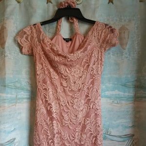 NWOT  Pink mini dress medium women's juniors